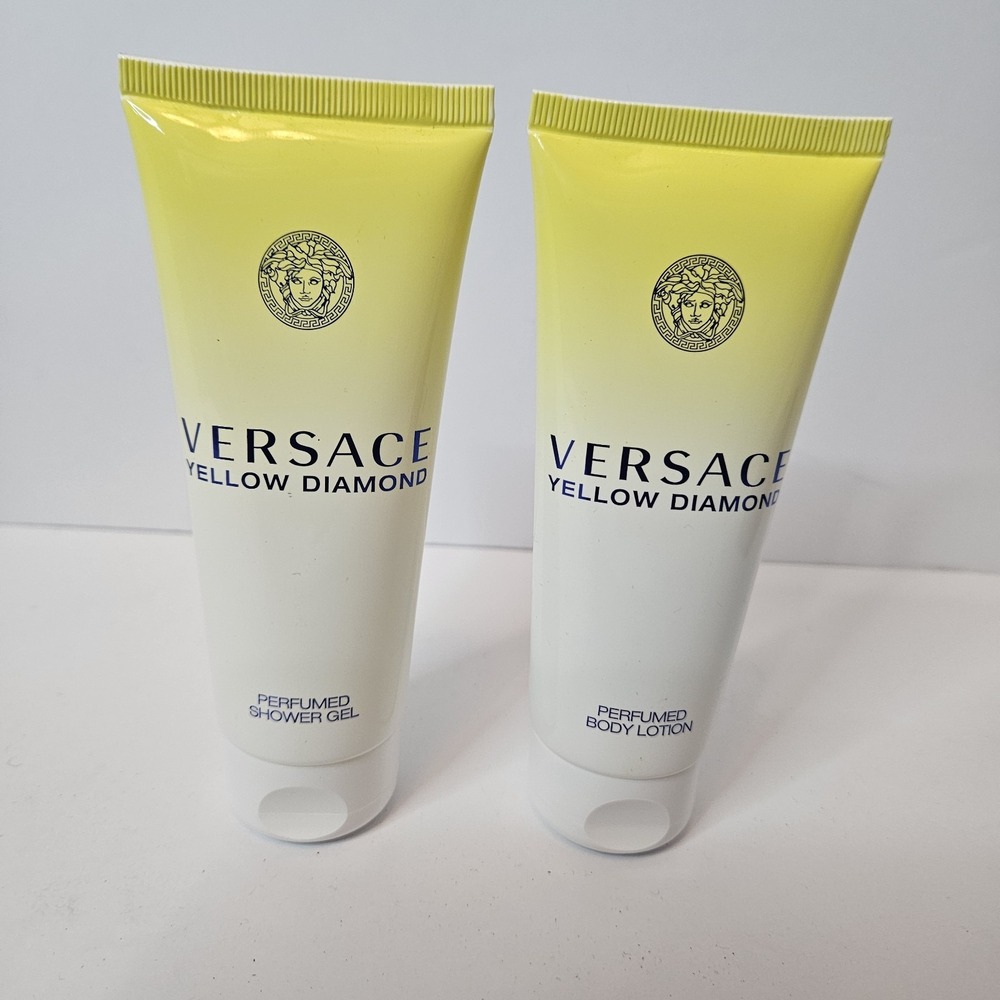 VERSACE YELLOW DIAMOND for Women BODY LOTION + PERFUMED SHOWER GEL 3.4 oz NEW